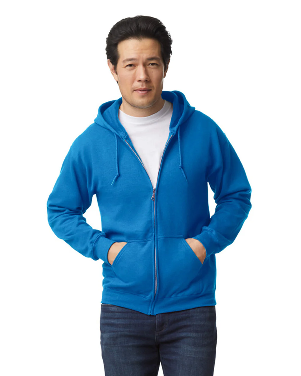 Zip-Up Hoodies 50/50 Cotton-Polyester 13.3 oz | Gildan 18600 - Image 3